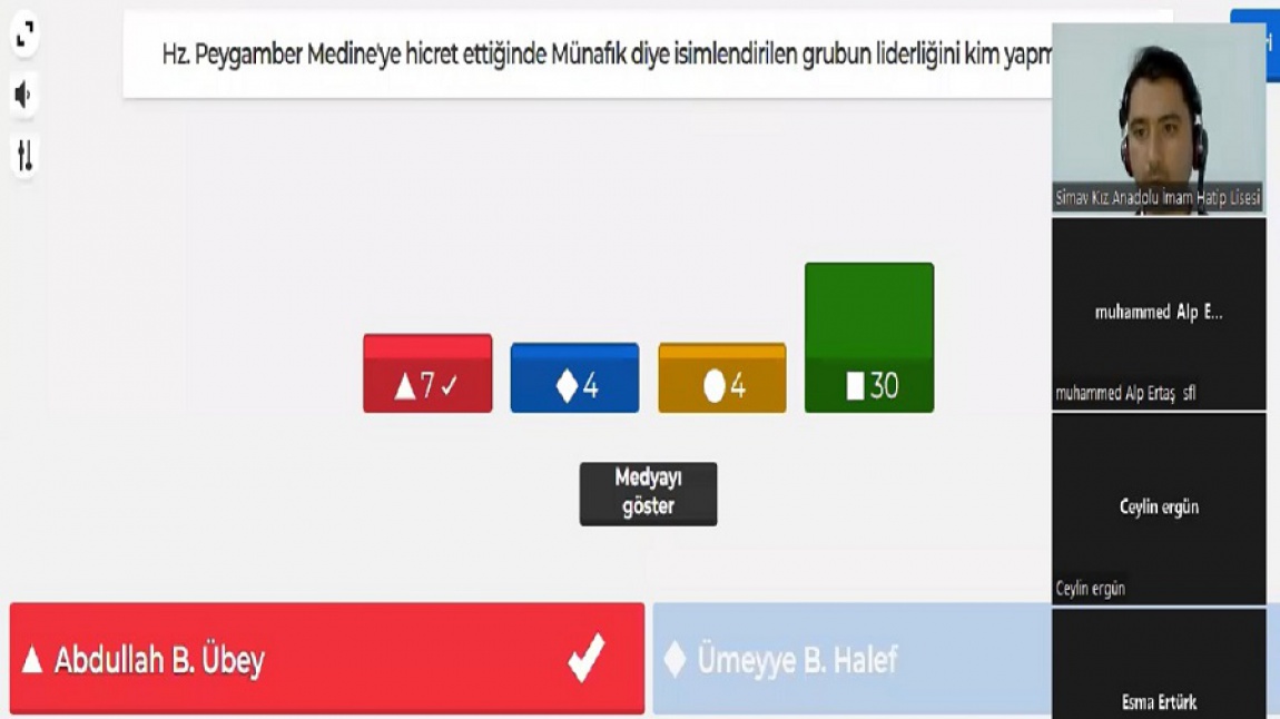 HZ. PEYGAMBERİN HAYATI BİLGİ YARIŞMAMIZI GERÇEKLEŞTİRDİK.